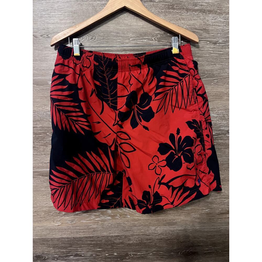 Polo Ralph Lauren men swim shorts size Large red navy bluse beach pool
